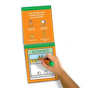 Scentco Water Magic - Scented Reusable Water Reveal Activity Books (Strawberry and Orange) - No Mess, All Fun