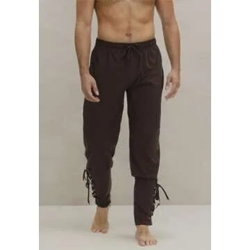 Men's Medieval Pirate Trousers with Drawstrings - Cosplay