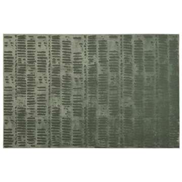 Revival Rugs Shell 6'7"x9' Washable Area Rug for Living Room Bedroom - 100% Recycled Oeko-TEX Certified, Medium Pile, Green