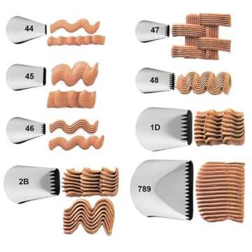 Wilton No. 2B Basketweave Decorating Tip, Multicolor