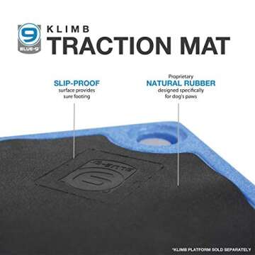 Blue-9 Pet Products KLIMB Traction Mat, Rubber Traction Dog Training Mat for Added Stability