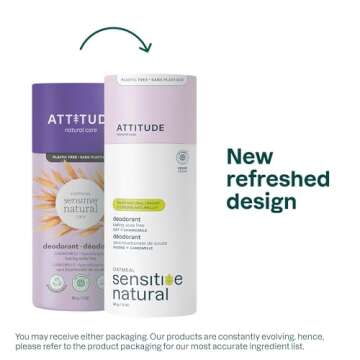 ATTITUDE Baking Soda Free Deodorant for Sensitive Skin – EWG Verified & Eco-Friendly