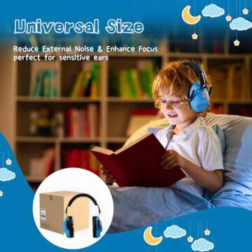MelonArt Kids Noise Cancelling Ear Muffs, 27dB Noise Cancelling Headphones for Autism Sensory, Adjustable Hearing Protection for Fireworks, Event, Monster Truck, Concert