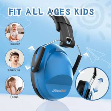 MelonArt Kids Noise Cancelling Ear Muffs, 27dB Noise Cancelling Headphones for Autism Sensory, Adjustable Hearing Protection for Fireworks, Event, Monster Truck, Concert