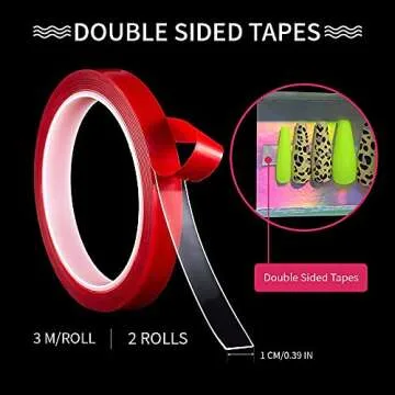 NOVAL Press on Nails Packaging Box Set Empty Pullable Display Packing Box Coffin Nail Tips with Nail Glue Double Sided Tape for Home DIY Handmade Press on Nail Business