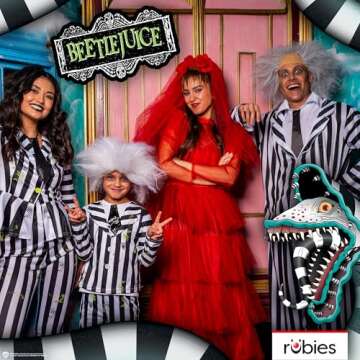 Authentic Rubies Men's Beetlejuice Costume for Halloween
