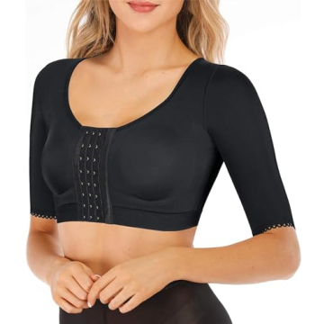 BRABIC Shaper Tops for Women Arm Compression Post Surgery Front Closure Bra Tank Top Shapewear (Blac...