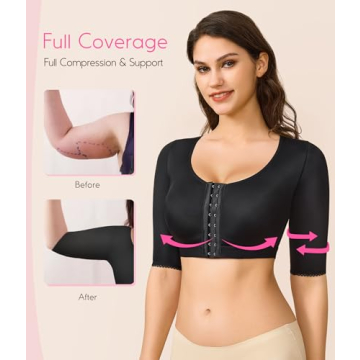 BRABIC Arm Compression Bra Tops for Women with Front Closure