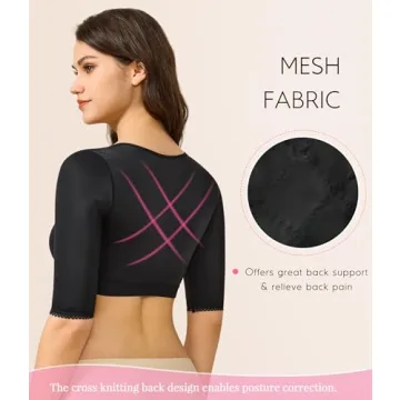 BRABIC Arm Compression Bra Tops for Women with Front Closure