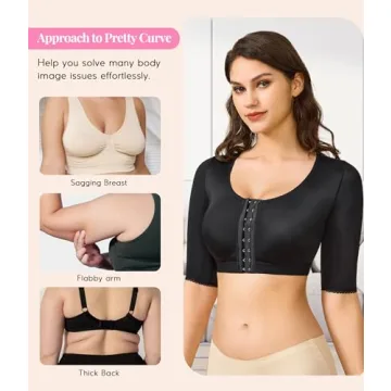 BRABIC Arm Compression Bra Tops for Women with Front Closure