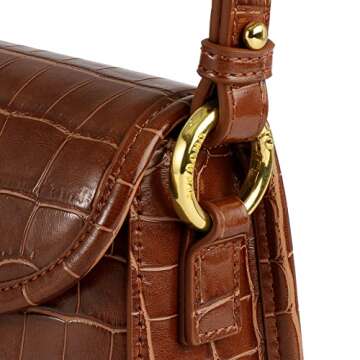 SINBONO Small Purses for Women, Vegan Leather Shoulder Bag Designer Clutch Handbags with Ajustable Strap