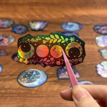 50PCS Holographic Nature Aesthetic Stickers for Crafts