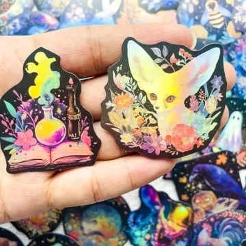 50PCS Holographic Nature Aesthetic Stickers for Crafts