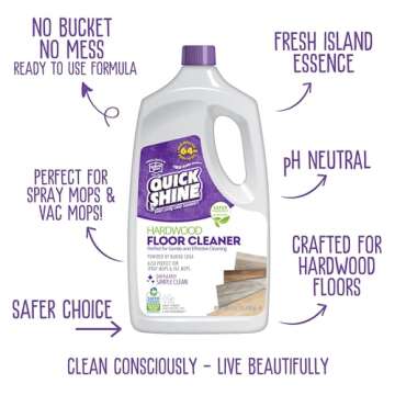 Quick Shine Hardwood Floor Cleaner 64oz | Use in Spray & Vac Mops | Removes Dirt & Scuff Marks | Rea...