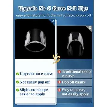 504PCS XXL No C Curve Square Nail Tips for Acrylic Nails Professional, Clear Tapered Square Straight Nail Tips Half Cover Long Fake Nails, Ballerina Coffin French Nails for Nail Salon and DIY Nail Art