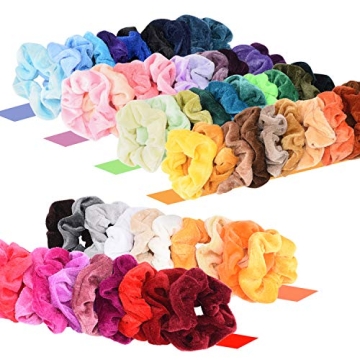 Soft Velvet Hair Scrunchies Pack of 36 Colors