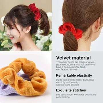 Soft Velvet Hair Scrunchies Pack of 36 Colors