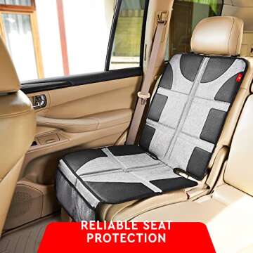 Helteko Car Seat Protector, Large Seat Cover for Child Carseat, Extra Waterproof & Stain Resistant, ...
