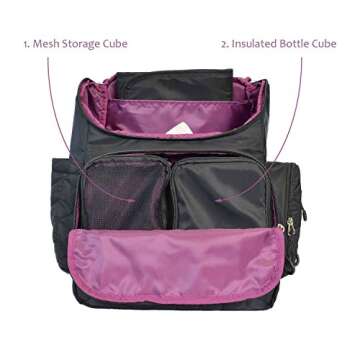 Tirrinia Waterproof Diaper Bag/Multifunction Trip 11 Pockets/Stroller Straps/Mom Dad Gift