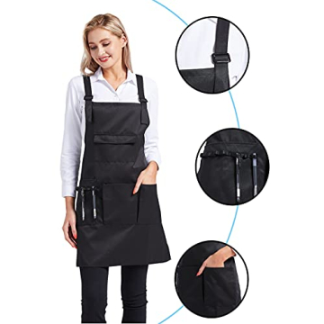 Nanxson Adjustable Professional Bib Apron with Pockets