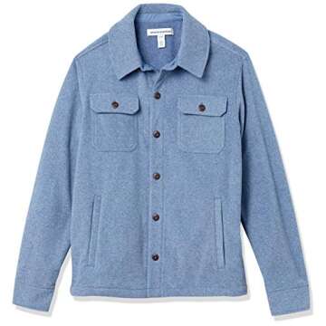 Amazon Essentials Men's Polar Fleece Shirt Jacket – Cozy & Stylish