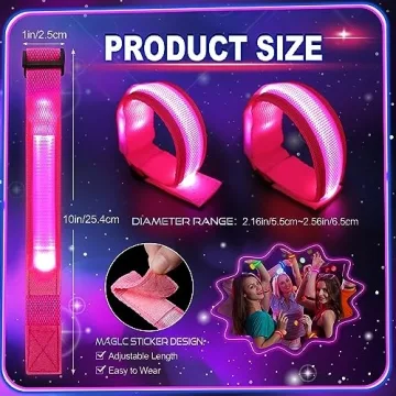 Vibrant LED Light Up Bracelets for Kids and Adults