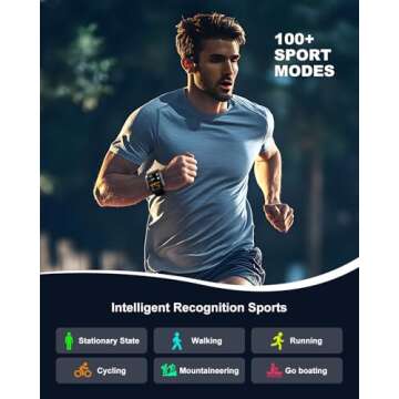 Military Smart Watches for Men IP68 Waterproof for Swimming, with Answer/Make Calls, Extra-Long Battery Outdoor Tactical Smart Fitness Watch, Blood Pressure/Heart Rate Smartwatch for Android, Black