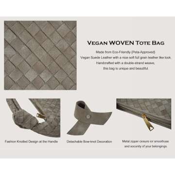 Stylish Suede Woven Handbag for Every Occasion