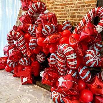 10 Pcs Red Cube Foil Balloons for Any Celebration