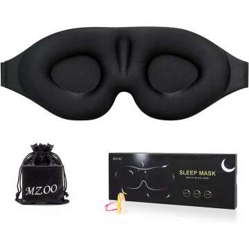MZOO Sleep Eye Mask - Enhanced Comfort for Better Sleep
