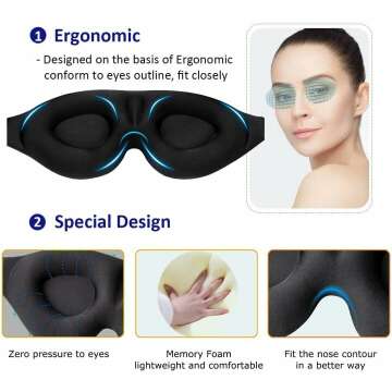 MZOO Sleep Eye Mask for Ultimate Comfort