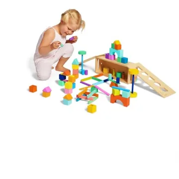 Lovevery Block Set | 70 Pieces, Solid Wood, 20+ Activities
