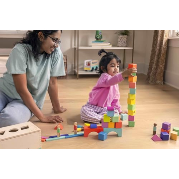 Lovevery Block Set | 70 Pieces, Solid Wood, 20+ Activities