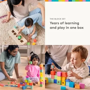 Lovevery Block Set | 70 Pieces, Solid Wood, 20+ Activities
