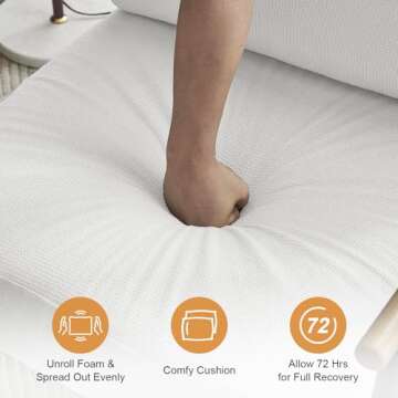 MIRASON Accent Arm Chair for Living Room, Mid Century Modern Accent Reading Side Chair Upholstered Lounge Chair with Comfy Cushion and Metal Frame for Bedroom, Office (Beige)