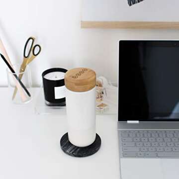 Soma Insulated Ceramic Mug with Bamboo Lid 12oz