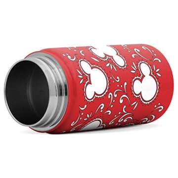 Simple Modern 14oz Disney Summit Kids Water Bottle Thermos with Straw Lid - Dishwasher Safe Vacuum Insulated Double Wall Tumbler Travel Cup 18/8 Stainless Steel - Disney: Mickey Bandana