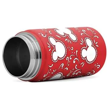 Simple Modern 14oz Disney Summit Kids Water Bottle Thermos with Straw Lid - Dishwasher Safe Vacuum Insulated Double Wall Tumbler Travel Cup 18/8 Stainless Steel - Disney: Mickey Bandana