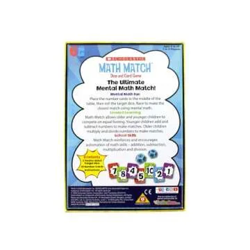 University Games Scholastic Math Match Dice and Card Game - Engaging Learning Tool for Kids
