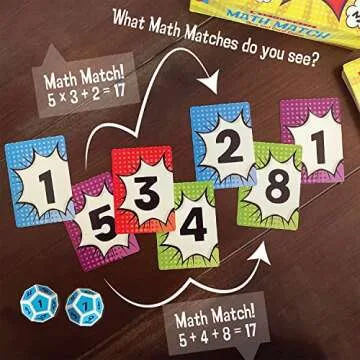 University Games Scholastic Math Match Dice Game for Kids