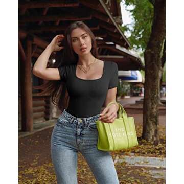 OQQ Women's Ribbed Bodysuits for Everyday Elegance