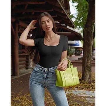 OQQ Women's Ribbed Bodysuits for Everyday Elegance