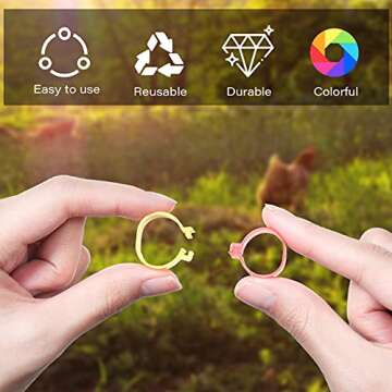 100 Colorful Chicken Leg Bands for Easy Poultry Management