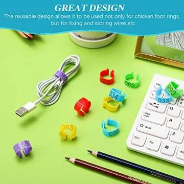 100 Colorful Chicken Leg Bands for Easy Poultry Management