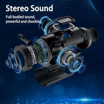 comiso Bluetooth Speaker, IPX5 Waterproof Portable Speaker with 360° HD Surround Sound, Punchy Bass...