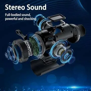 comiso Bluetooth Speaker, IPX5 Waterproof Portable Speaker with 360° HD Surround Sound, Punchy Bass...