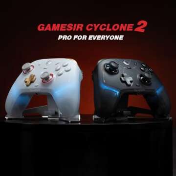 GameSir Cyclone 2 PC Controller Mag-Res TMR Sticks, Wireless Gaming Controller for PC/Switch/iOS/And...