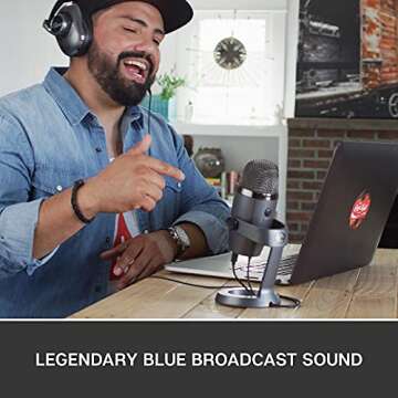 Logitech for Creators Blue Yeti Nano USB Microphone for Gaming, Streaming, Podcasting,Twitch, YouTub...