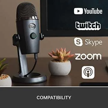 Logitech for Creators Blue Yeti Nano USB Microphone for Gaming, Streaming, Podcasting,Twitch, YouTube, Discord, Recording for PC and Mac, Plug & Play - Shadow Grey