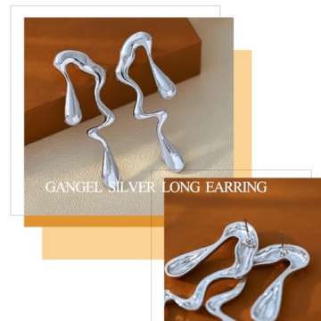 Gangel Large Irregular Waterdrop Statement Earrings for Women